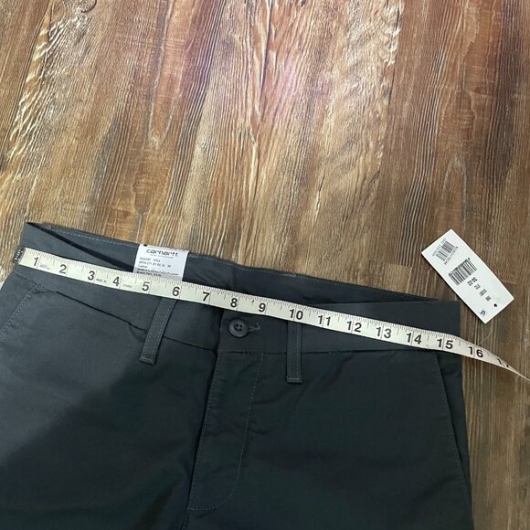 Carhartt WIP Lamar 30x32 Graphite (grey) NWT Pant Chino Khaki Slim Straight - Picture 6 of 8